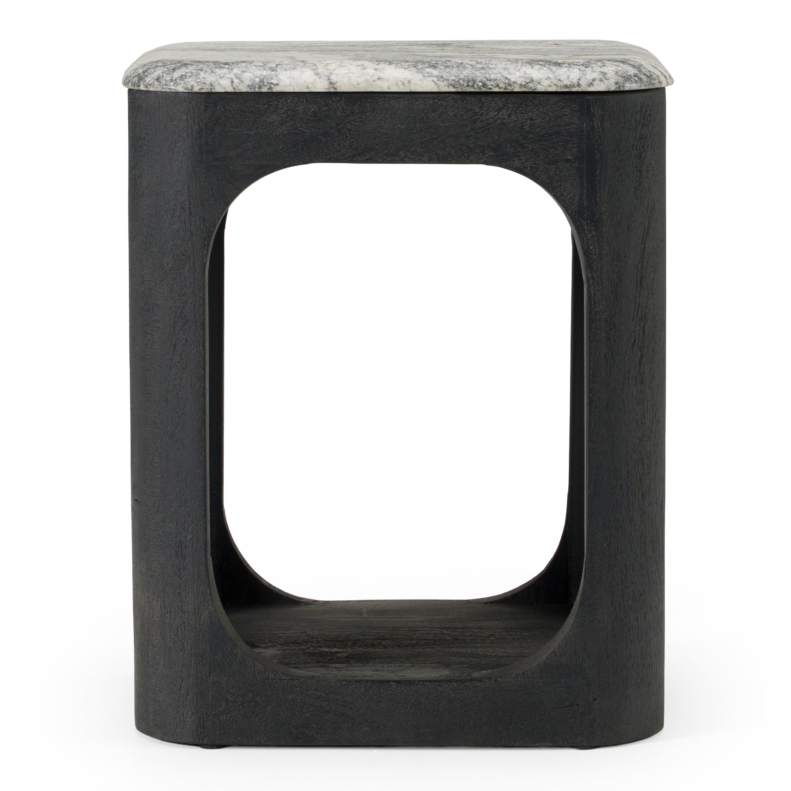 Modrest Marco Modern Black & White Granite End Table Model VGNR-NI90023