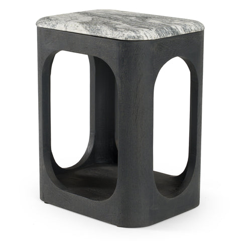 Modrest Marco Modern Black & White Granite End Table Model VGNR-NI90023