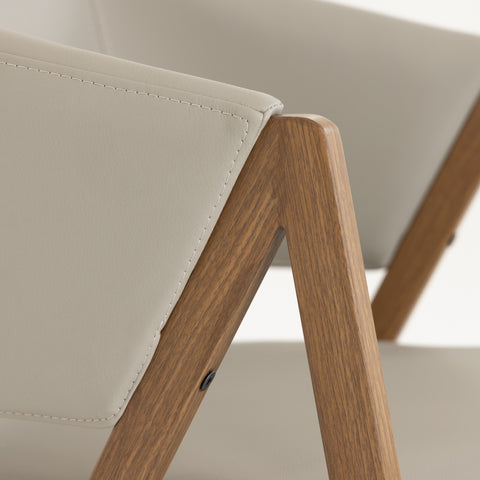 Modrest Marcus Modern Light Grey Vegan Leather Dining Chair (Set Of 2) Model VGEW-F3248BC-GRY