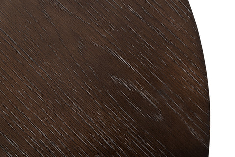 Modrest Marie Modern Concrete & Brown Oak Round Coffee Table Model VGLBRYAN-CF70-02