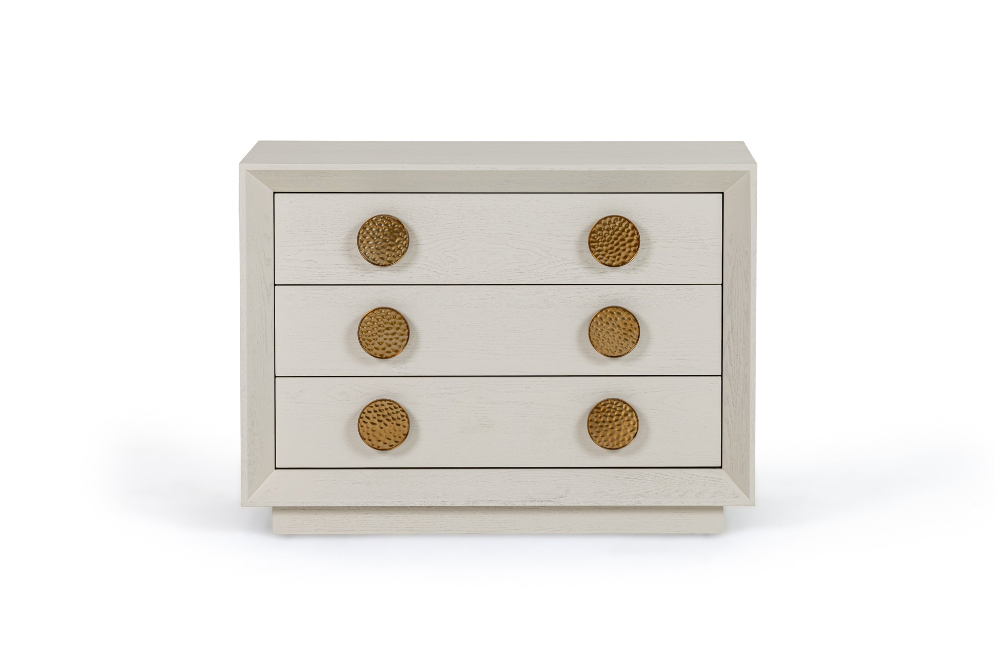 Modrest Marjorie Modern Cream & Brushed Gold Nightstand Model VGGMCHD-1705-3A-CRM