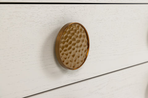 Modrest Marjorie Modern Cream & Brushed Gold Nightstand Model VGGMCHD-1705-3A-CRM