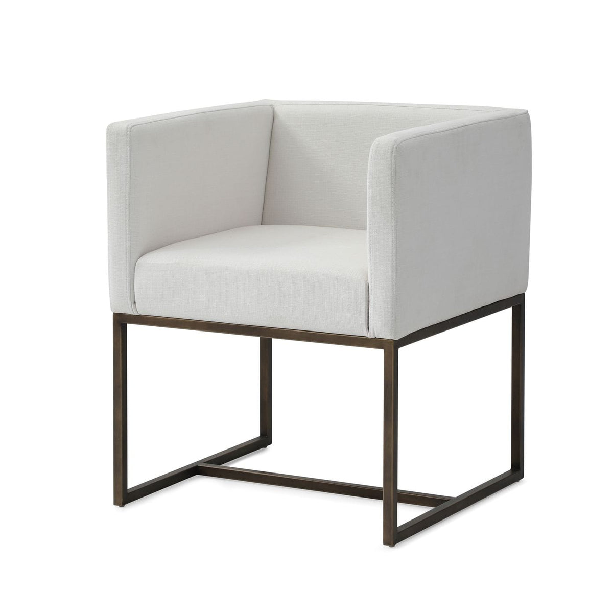 Modrest Marty Modern Off White & Copper Antique Brass Dining Chair Model VGVCB8368-WHTX-DC