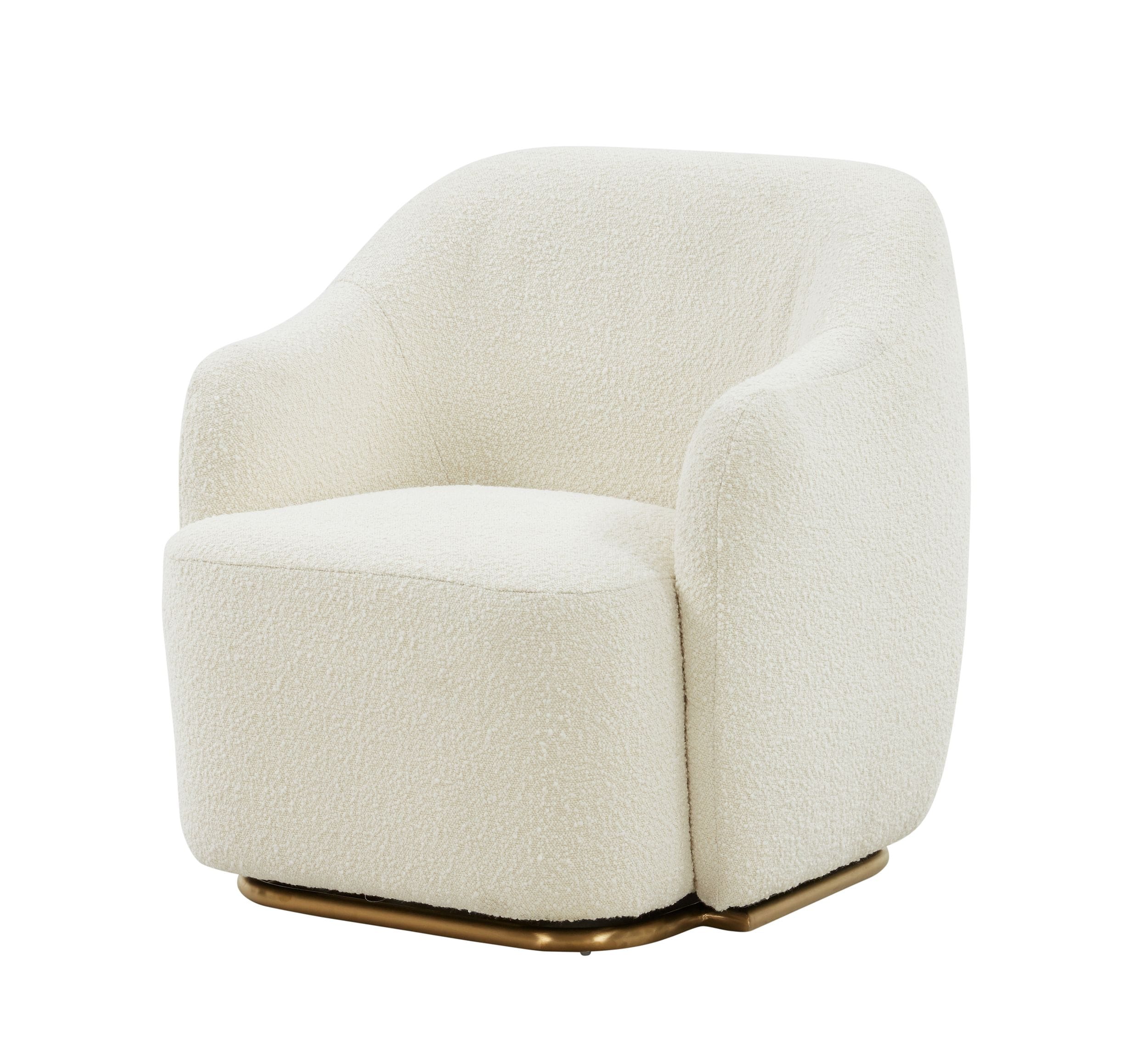 Modrest Masha Modern Off White Sherpa Accent Chair Model VGRHAC-538-WHT-1