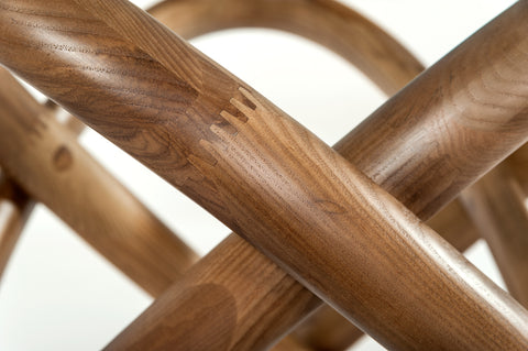 Modrest Mason Modern Round Glass & Walnut Dining Table Model VGCSDT-16138