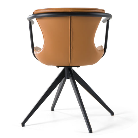 Modrest Maureen Modern Camel & Black Dining Chair Model VGHR3571-CML-DC