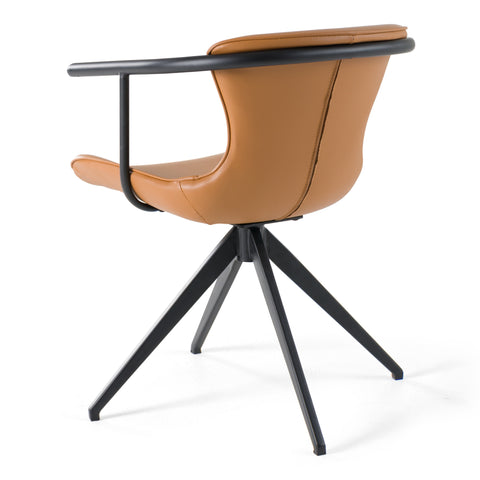Modrest Maureen Modern Camel & Black Dining Chair Model VGHR3571-CML-DC