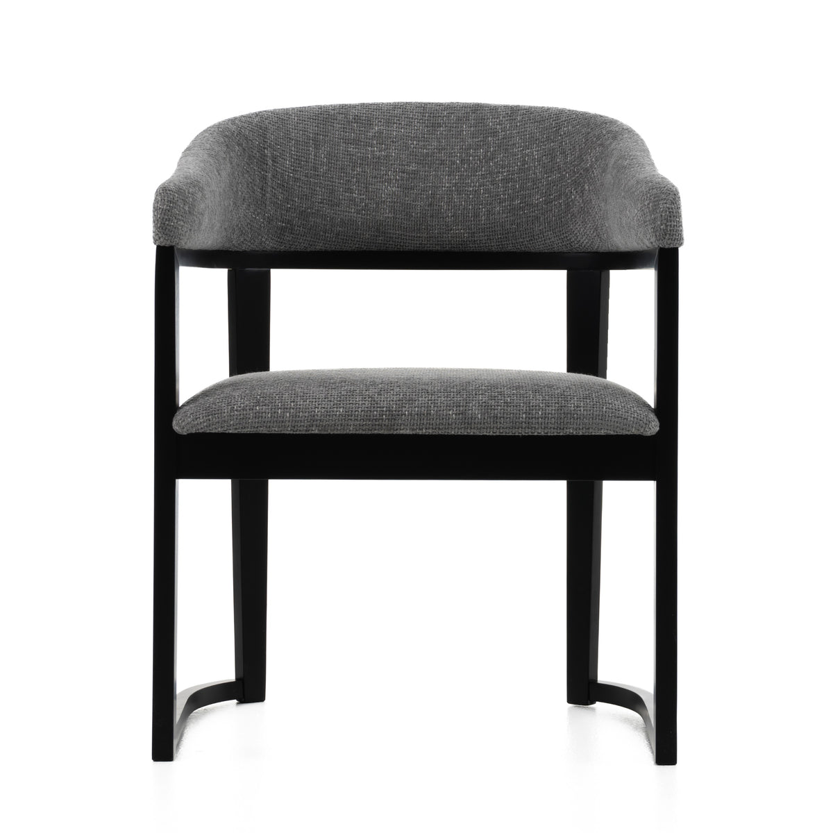 Modrest Maury Modern Grey Fabric & Black Dining Chair Model VGMA-MI-1189-GRYBLK
