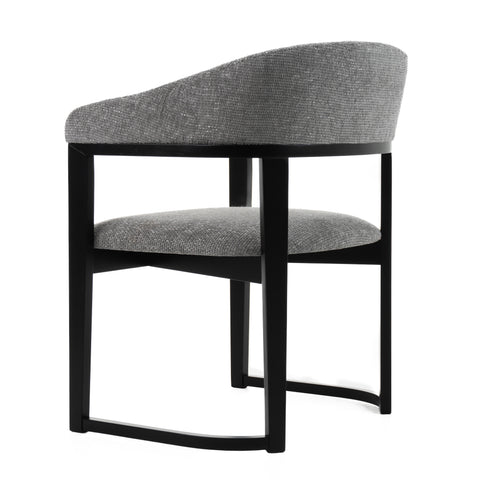 Modrest Maury Modern Grey Fabric & Black Dining Chair Model VGMA-MI-1189-GRYBLK