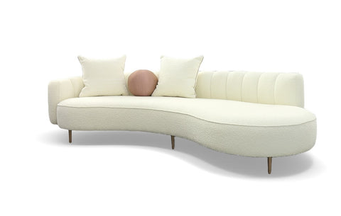 Modrest Maverick Modern Cream Fabric Chaise Model VGOD-ZW-22002-CH