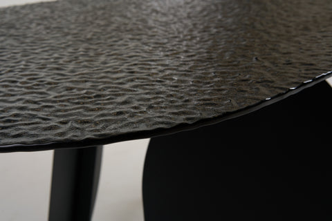 Modrest Maxine Modern Hammered Grey Glass Rectangular Dining Table Model VGYF-DT9002