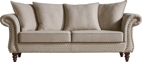 Divani Casa Nadine Transitional Beige Fabric Sofa Model VGMB-1769-BGE-SOFA