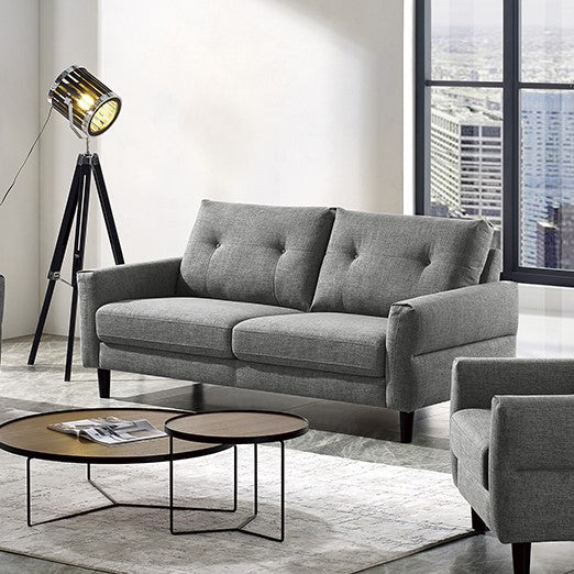 Divani Casa Clark Modern Grey & Beige Fabric Sofa Model VGMB-1900-SOFA-GRY
