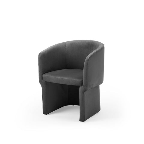 Modrest Vassar Modern Grey Velvet Dining Chair