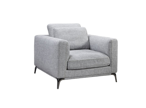 Divani Casa Beaman Modern Grey Fabric Sofa Set Model VGMB-C021-SOFA-SET-GRY
