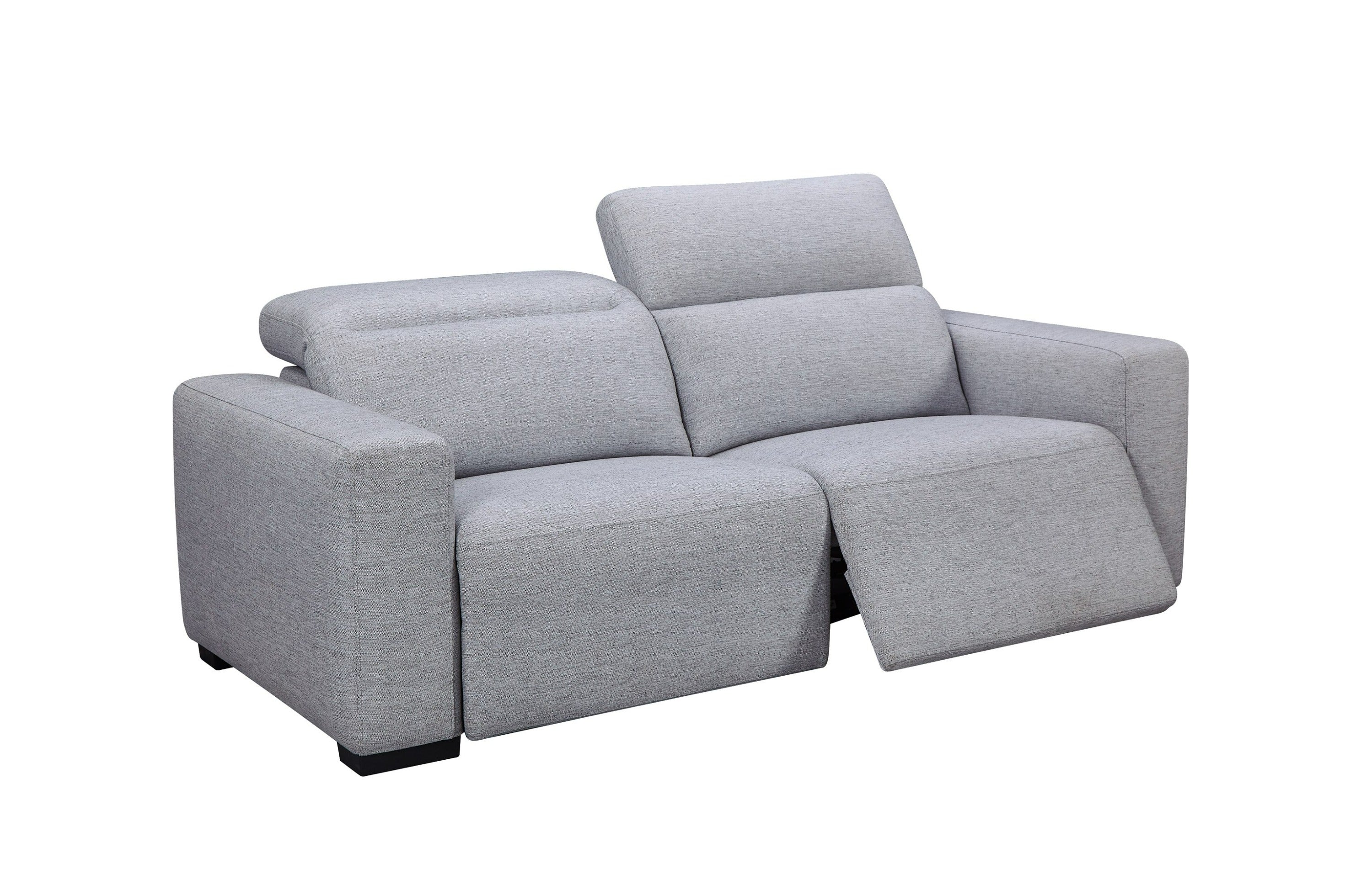 Divani Casa Bode Modern Grey Fabric Sofa With 2 Recliners Model VGMB-R211-P1-SOFA-M31