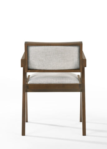 Modrest Fern Modern Walnut And Beige Dining Chair Set Of 2 Model VGMA-MI-1116-WB