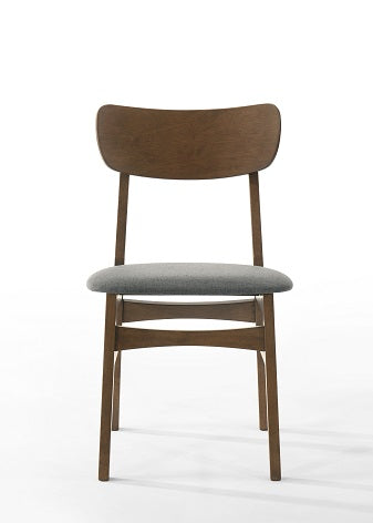 Modrest Castillo Modern Walnut And Grey Side Dining Chair (Set Of 2) Model VGMA-MI-670