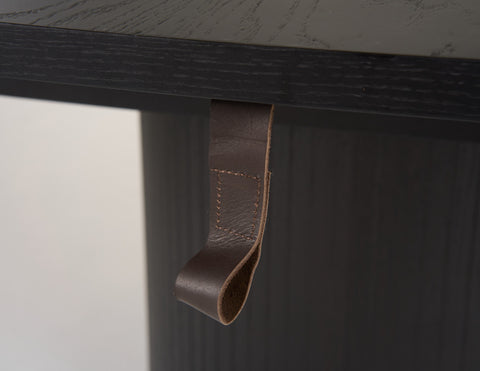 Modrest Miami Modern Black Oak Round Dining Table With Extension Model VGME121254-DT-BLK