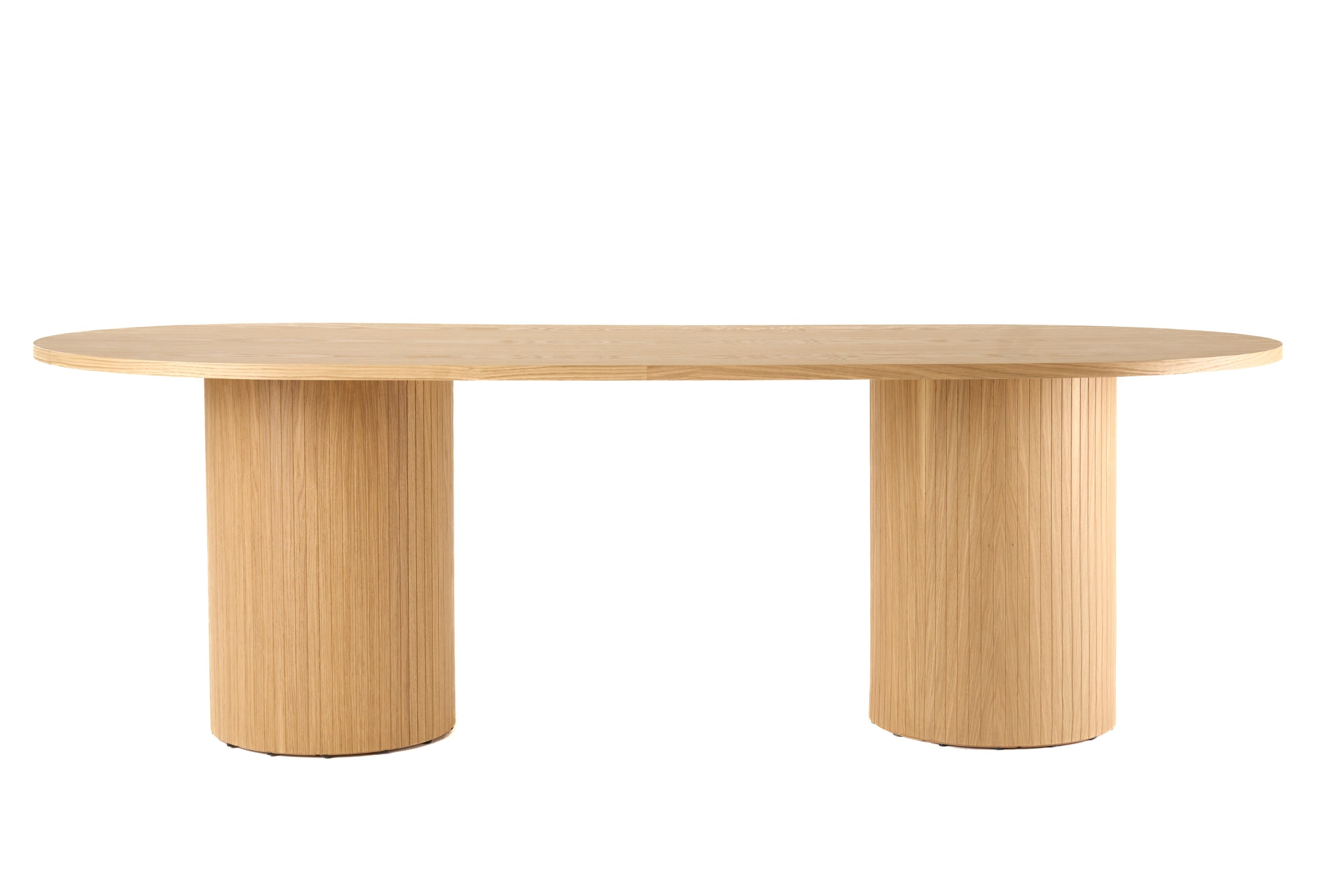 Modrest Miami Modern Natural Oak Oval Dining Table Model VGME-MIAMI-ODT