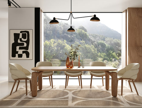 Modrest Michael Mid Century Modern Walnut Dining Table Model VGCS-DT-22067