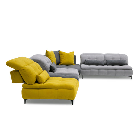 David Ferrari Mikado Italian Modern Grey & Yellow Fabric Modular Sectional Sofa Model VGFTMIKADO