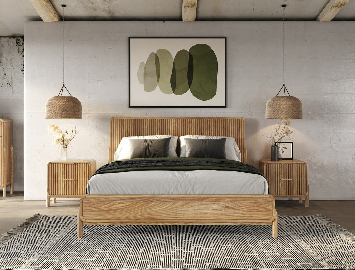 Modrest Mikala Modern Natural Oak Bedroom Set Model VGWDMIL-SET