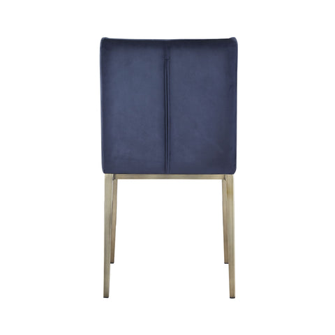 Modrest Mimi Contemporary Blue Velvet & Antique Brass Dining Chair (Set of 2) By VIG Furniture