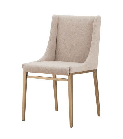 Modrest Mimi Contemporary Beige & Brass Dining Chair (Set of 2) By VIG Furniture