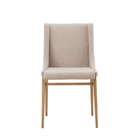 Modrest Mimi Contemporary Beige & Brass Dining Chair (Set of 2) By VIG Furniture