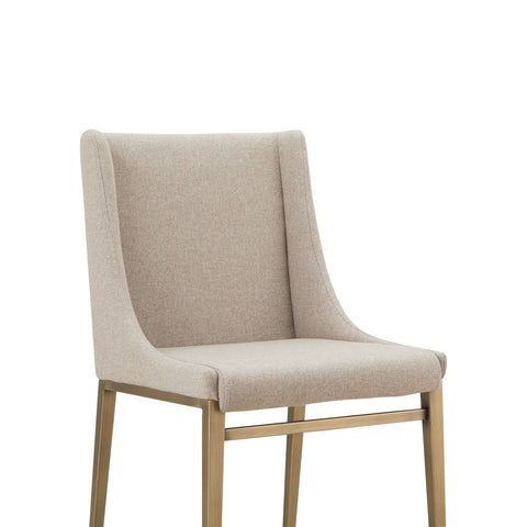 Modrest Mimi Contemporary Beige & Brass Dining Chair (Set of 2) By VIG Furniture