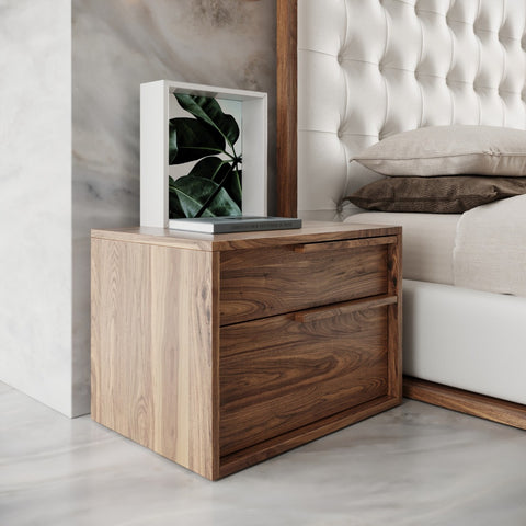 Modrest Amberlie Modern Walnut Nightstand Model VGMABR-96-WAL-NS