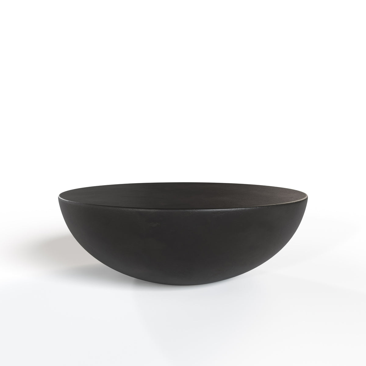 Modrest Bronte Modern Black Concrete Round Coffee Table Model VGGR-615020-BLK