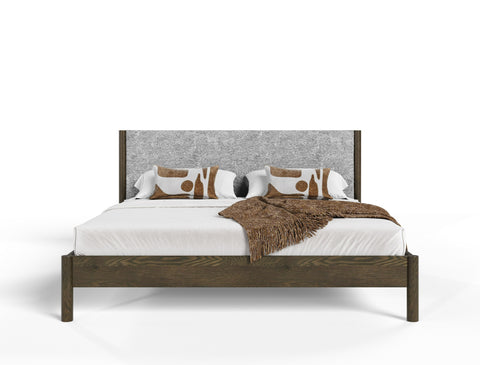 Modrest Carolina Modern Grey Fabric & Wenge Bedroom Set Model VGMA-BR-167-SET-WNG