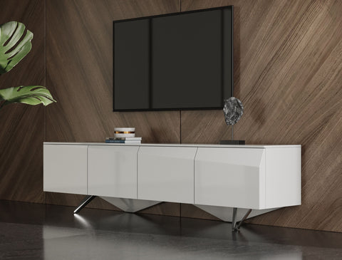Modrest Columbia Modern White Tv Stand Model VGVCTV117-WHT