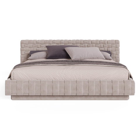 Modrest Concord Modern Light Grey Velvet Bed Model VGVCBD2311