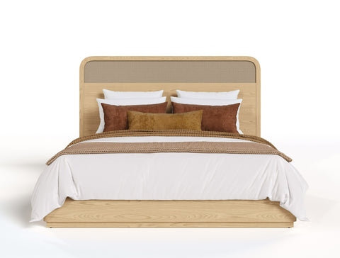 Modrest Gavin Modern Natural Ash & Rattan Bedroom Set Model VGVC-BD2411-SET-NAT