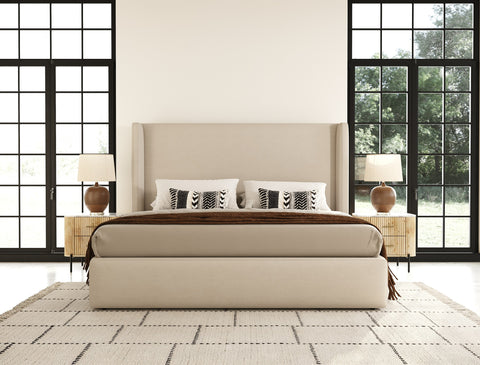 Modrest Byrne Modern Beige Fabric Bed Model VGEVVG713-C-01