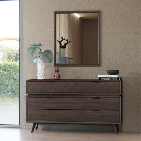 Modrest Roger Mid Century Acacia Mirror Model VGWDSTHL-MR-SANTI