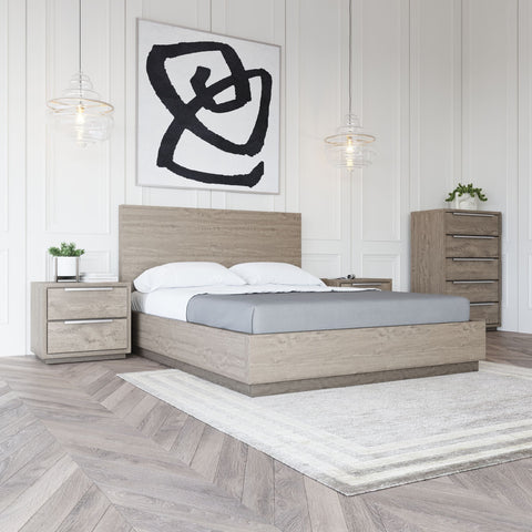 Modrest Samson Contemporary Grey And Silver Bed Model VGLBHAMI-KB207-01