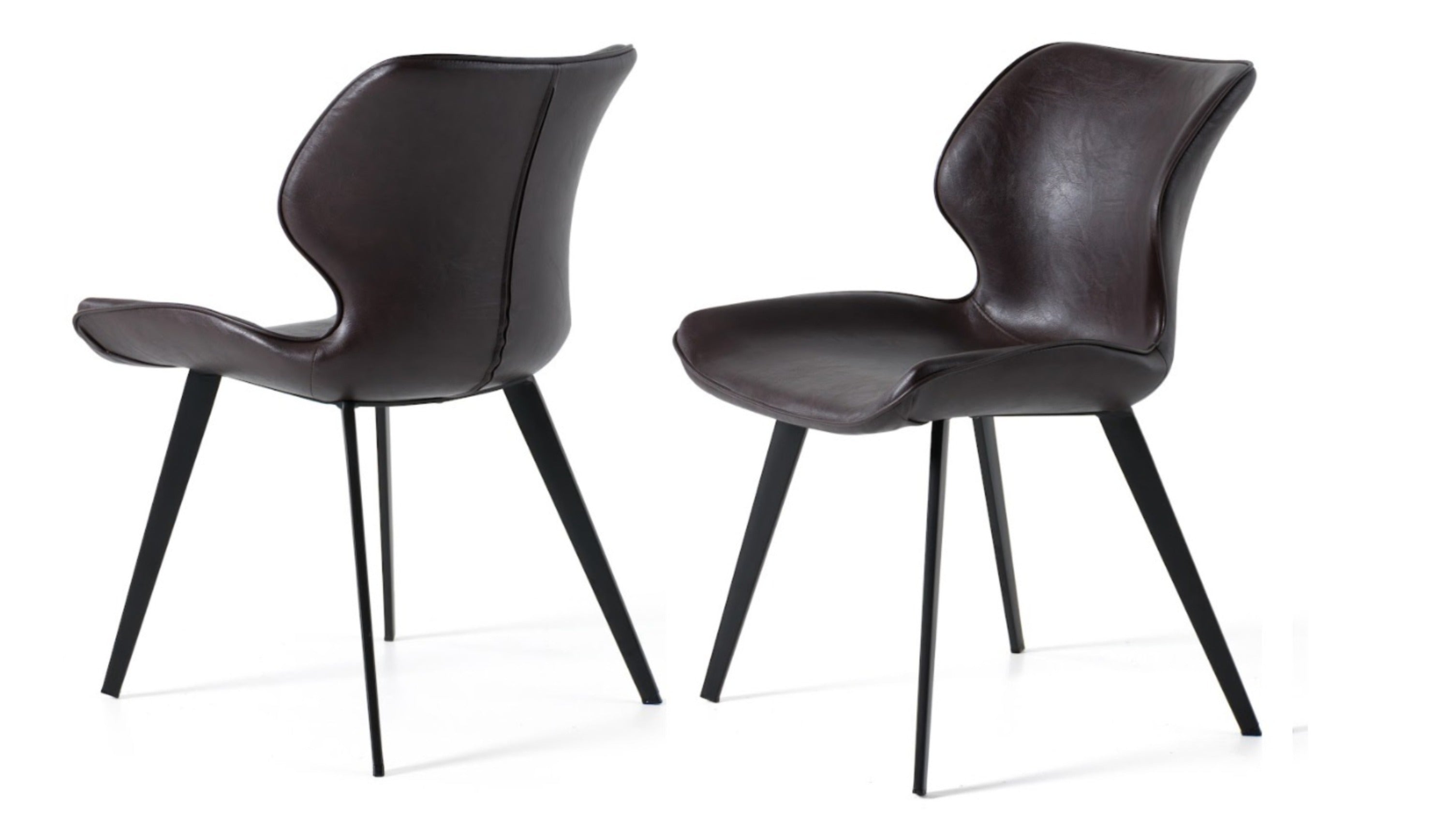 Modrest Moira Modern Dark Brown Eco Leather Dining Chair (Set Of 2) Model VGHR3638-DKBRN-DC