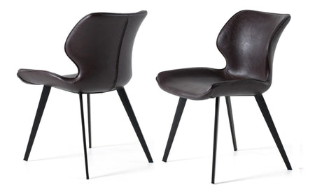 Modrest Moira Modern Dark Brown Eco Leather Dining Chair (Set Of 2) Model VGHR3638-DKBRN-DC