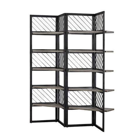 Modrest Grimaldi Modern Concrete & Black Metal Shelf Model VGLBMONA-SH153-02