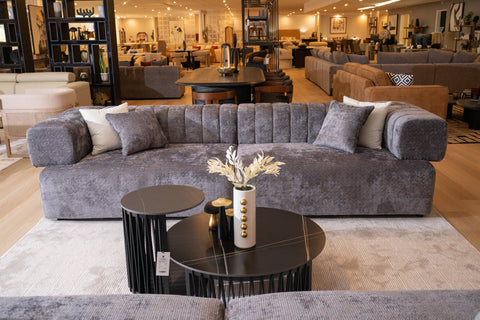 Divani Casa Moreno Modern Grey Fabric 4 Seater Sofa Model VGAH-SF2034-GRY