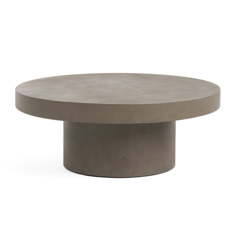 Modrest Morley Modern Round Concrete Coffee Table Model VGGR649992-RND