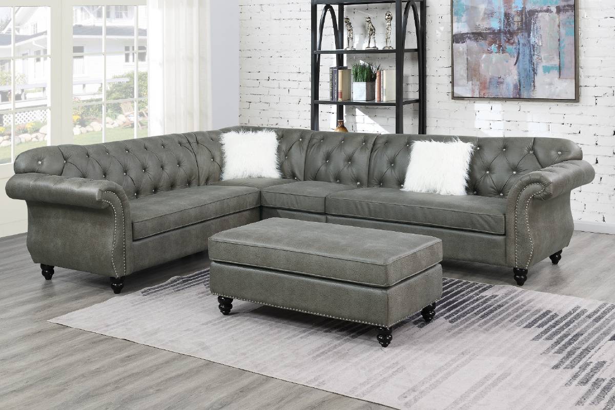 4 Piece Sectional Model F6438 By Poundex Furniture