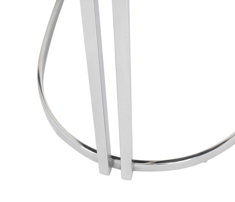 Modrest Munith Modern Black Velvet & Stainless Steel Counter Stool Model VGZAB9504-BLK-BS