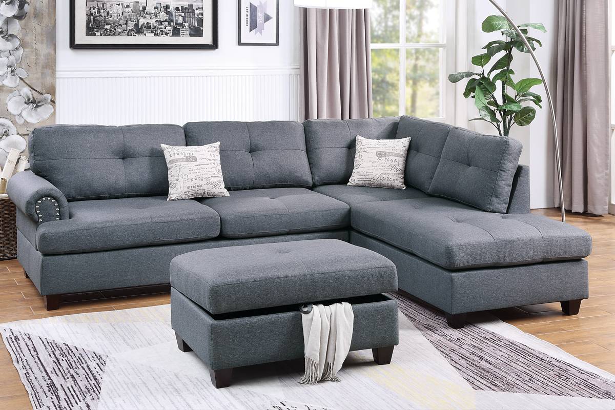 3 Piece Sectional Set Model F6414 By Poundex Furniture