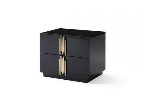 Modrest Token Modern Black & Gold Nightstand Model VGVCN815