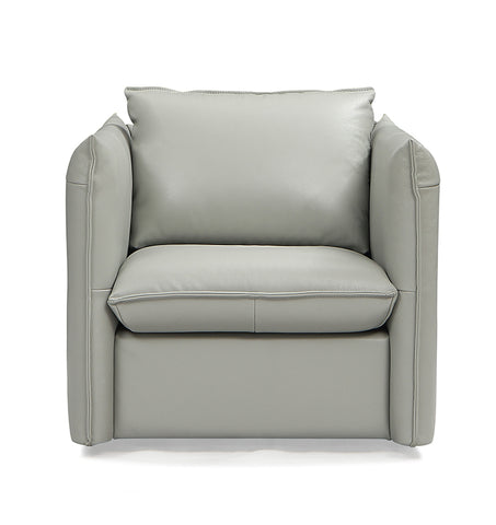 Divani Casa Tamworth Modern Grey Leather Swivel Chair Model VGCAN912-7376